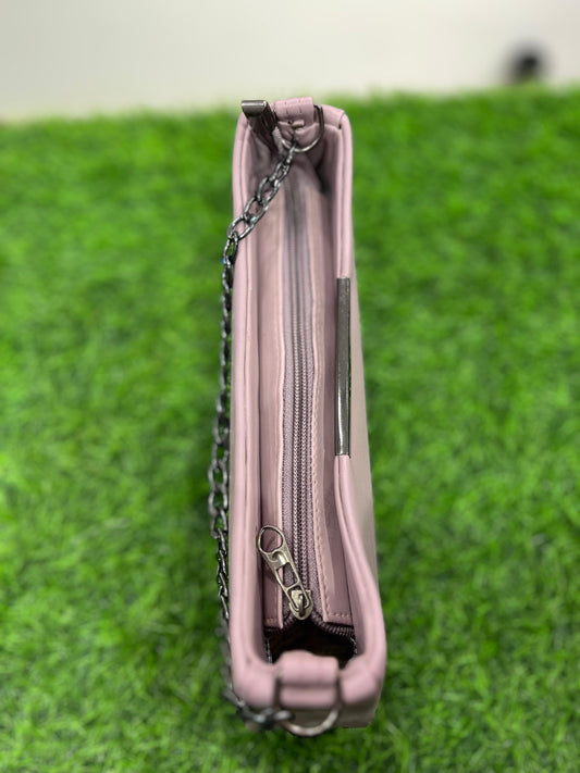 Elegant Purple Shoulder Purse/Bag with Sleek Handle – Perfect for Any Occasion