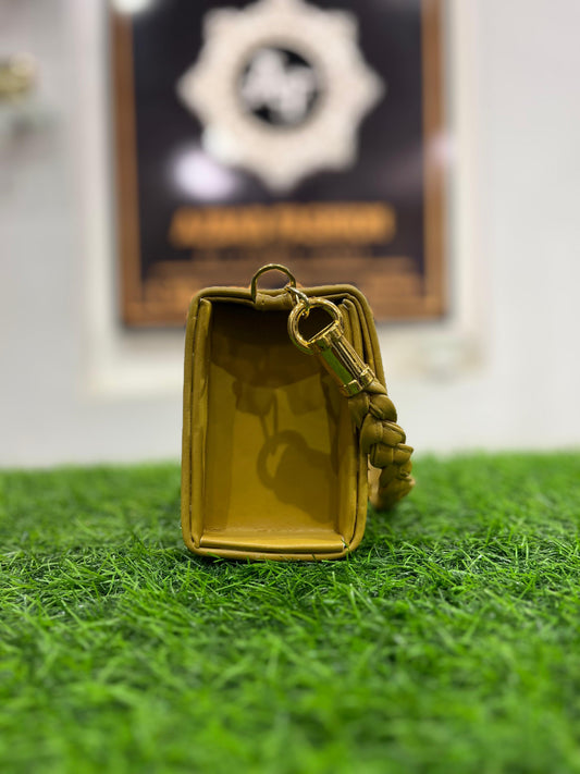 Elegant Bronze Shoulder Purse/Bag with Sleek Handle – Perfect for Any Occasion