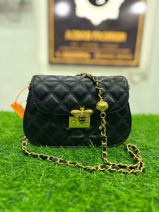 Black Quilted Shoulder Purse with Chain Strap – Azbab Fashion by Aiman Yusuf
