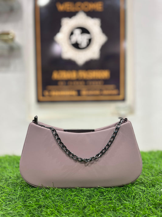 Elegant Purple Shoulder Purse/Bag with Sleek Handle – Perfect for Any Occasion